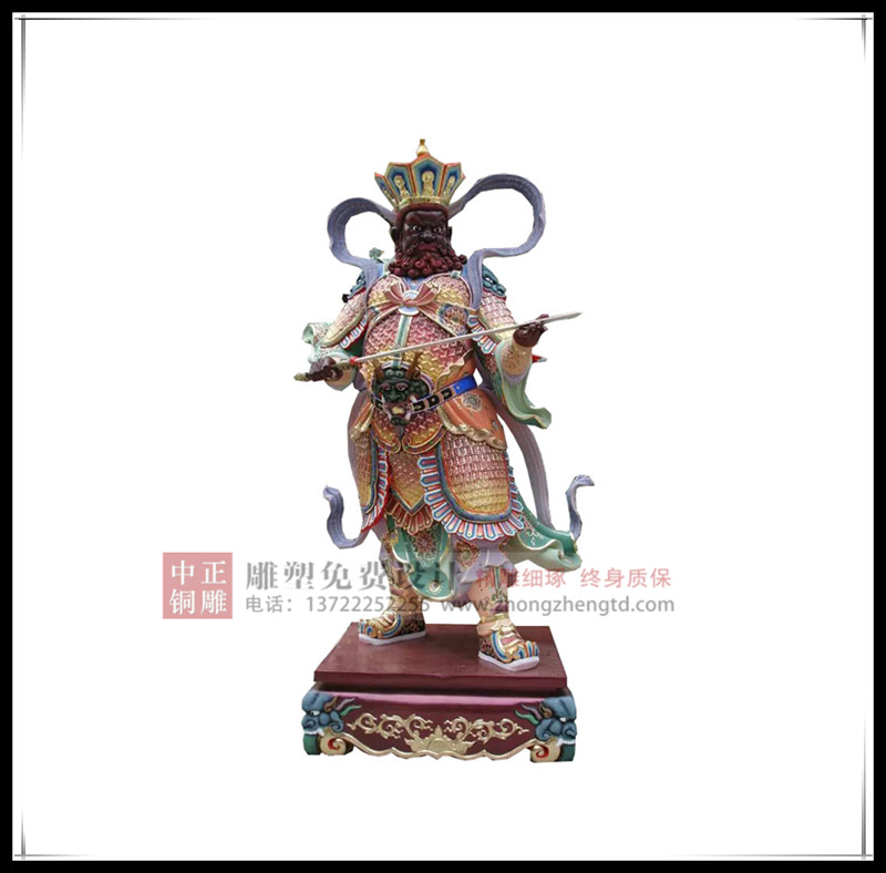 四大天王銅雕塑