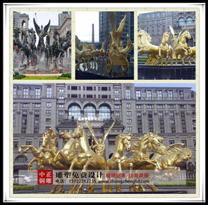 阿波羅戰(zhàn)車銅雕