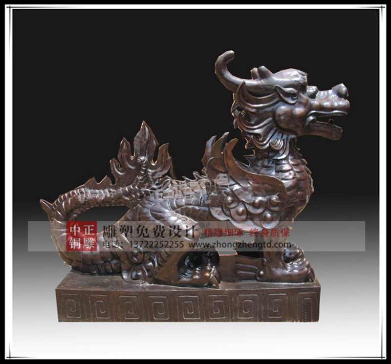 銅麒麟擺件