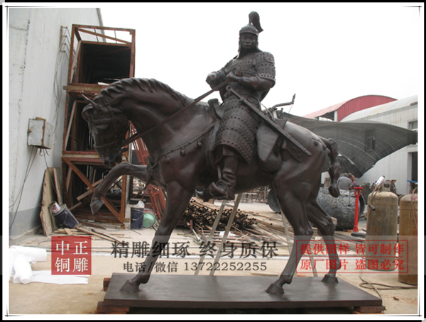 古代將軍大型雕塑|鑄銅將軍銅雕