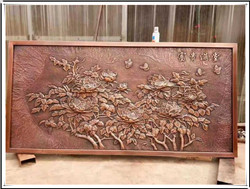 富貴滿堂紫銅浮雕