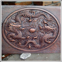 雙龍戲珠地雕