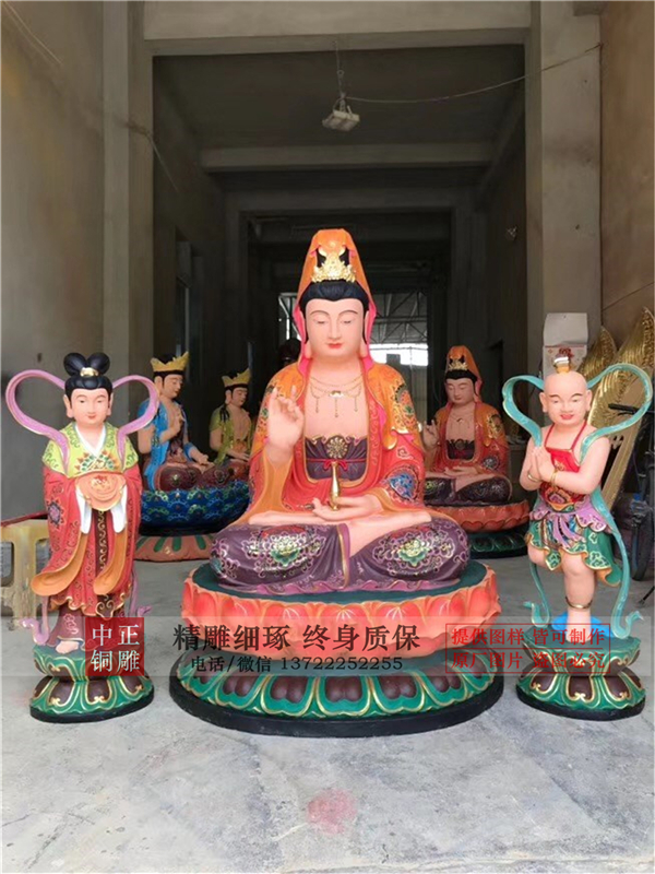 坐像觀世音菩薩雕塑