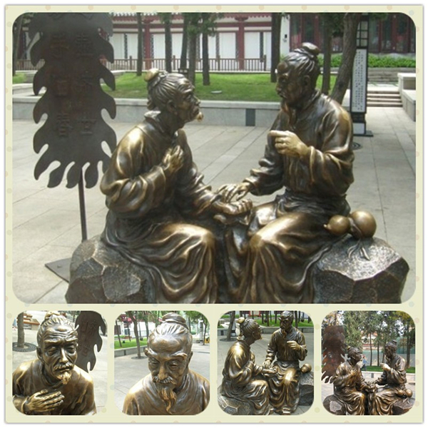 步行街雕塑懸壺濟世