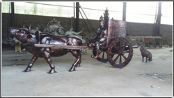 農(nóng)耕拉車(chē)銅牛