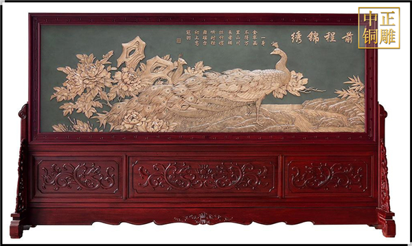 前程景秀大廳銅浮雕