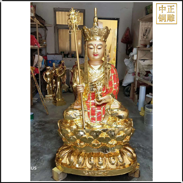 鎏金地藏王銅像