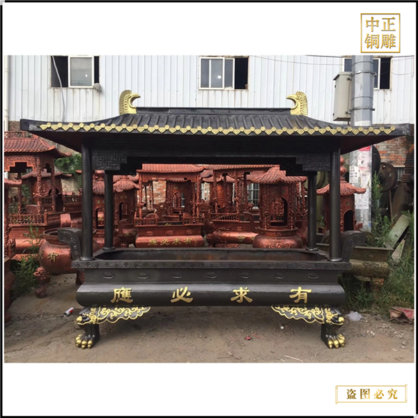 供應大小宗祠銅香爐廠家
