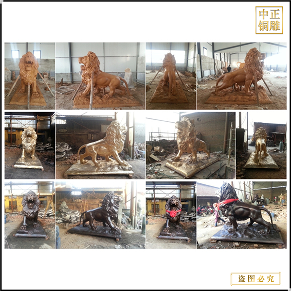 廠家制作鑄銅獅子