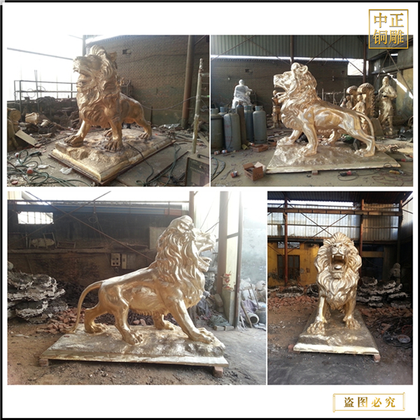 大型室外銅獅子鑄造廠(chǎng)