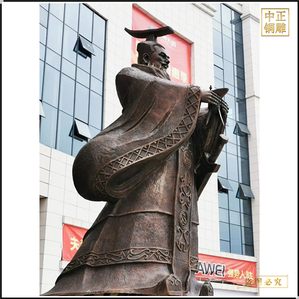 大型曹操敬酒銅雕塑