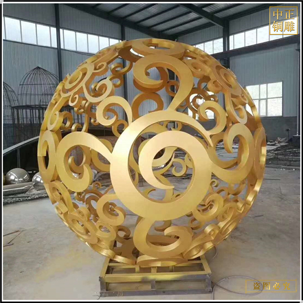 貼金廣場(chǎng)風(fēng)水球雕塑加工廠