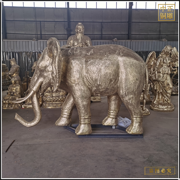 鑄銅企業(yè)門口銅大象
