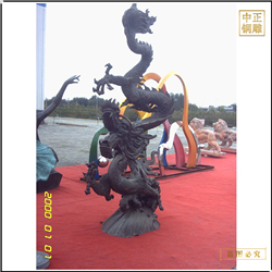 禮品銅龍雕塑擺件