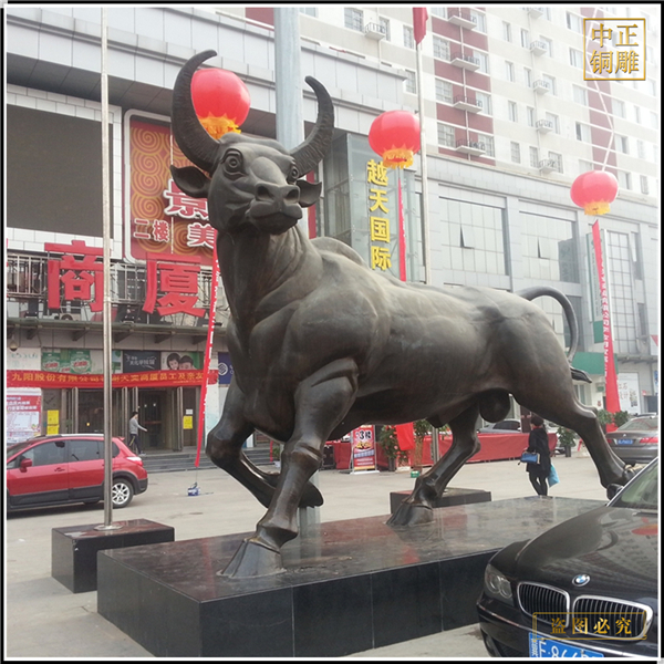 金融牛開荒牛銅牛雕塑
