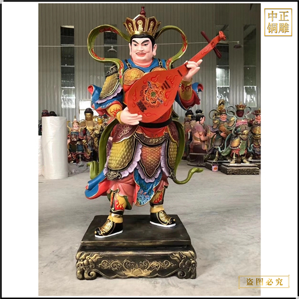 廟宇鑄銅四大天王佛像擺件