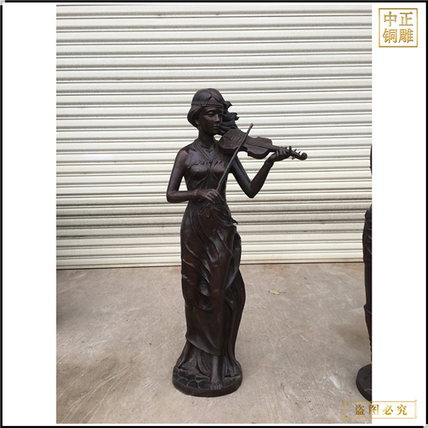 純銅西方人物雕塑定做