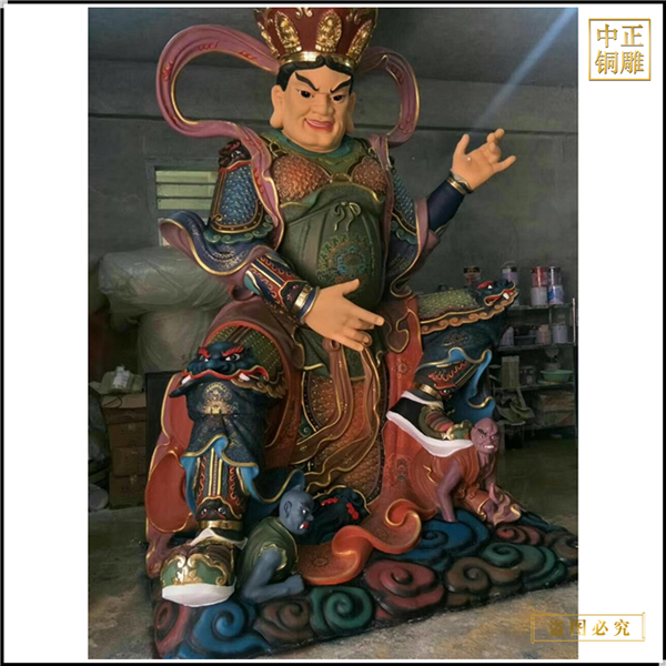 寺廟四大天王銅雕擺件