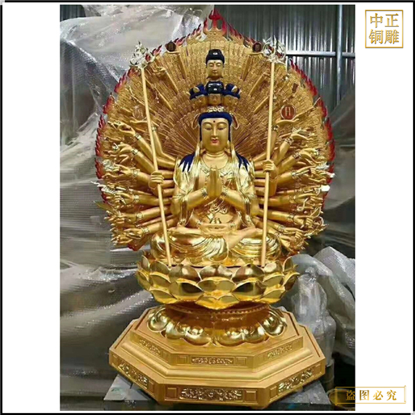 大型鑄銅千手觀音佛像