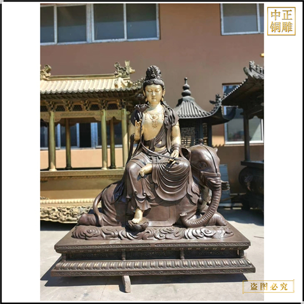 批發(fā)文殊普賢菩薩銅佛像廠家