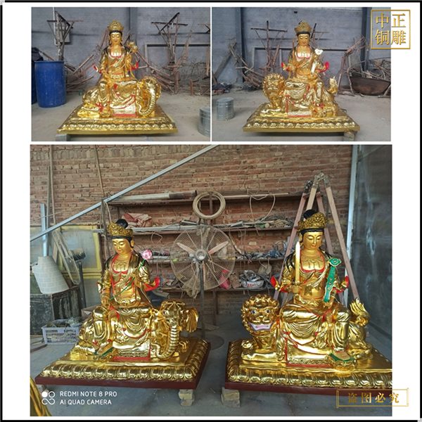 供應(yīng)文殊普賢菩薩銅佛像