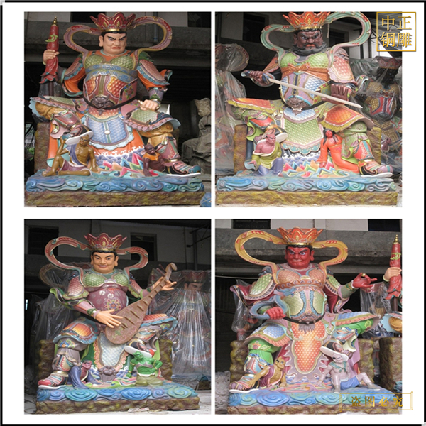 鑄銅四大天王銅雕像