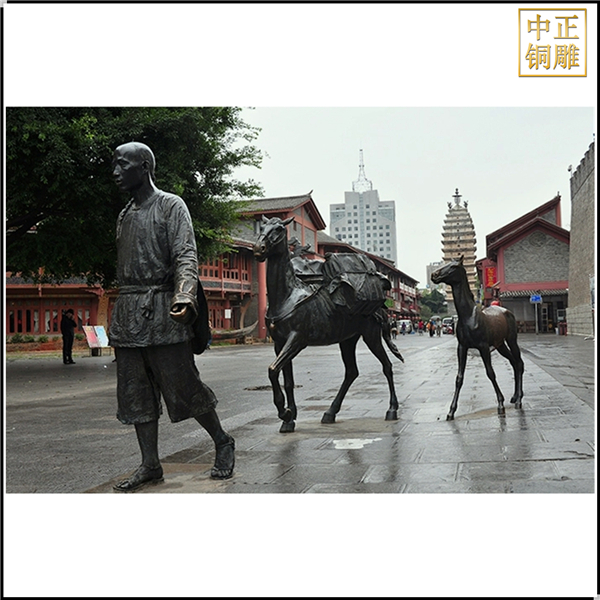 商業(yè)街景觀人物雕塑定制