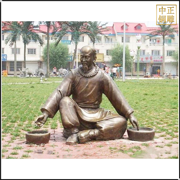 中醫(yī)抓藥人物雕塑