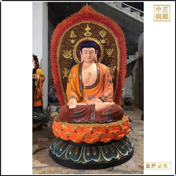 釋迦牟尼佛銅雕塑擺件