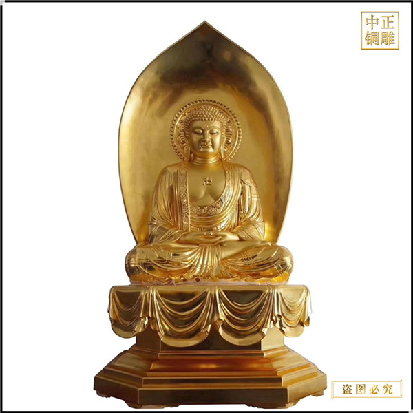 定制彩繪釋迦牟尼佛銅像
