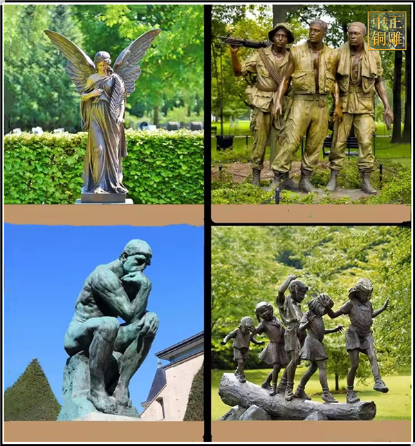 各種園林人物銅雕塑